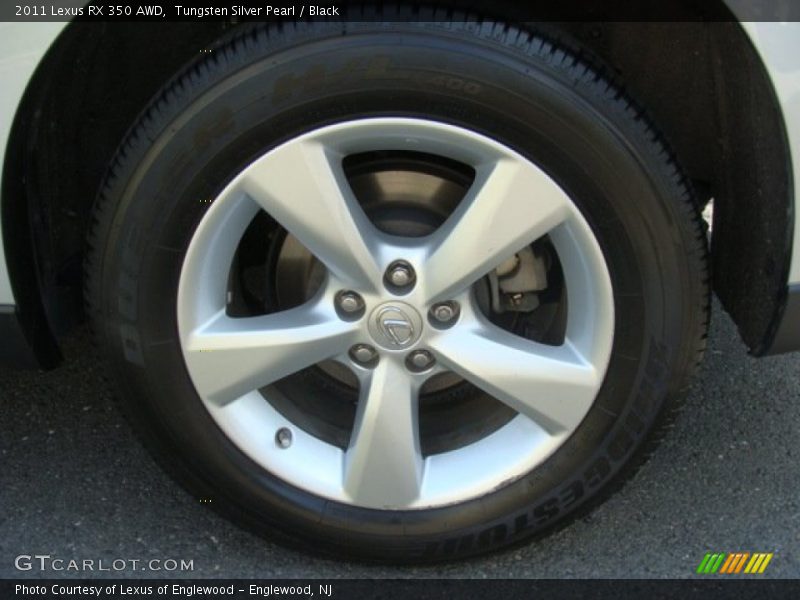 Tungsten Silver Pearl / Black 2011 Lexus RX 350 AWD