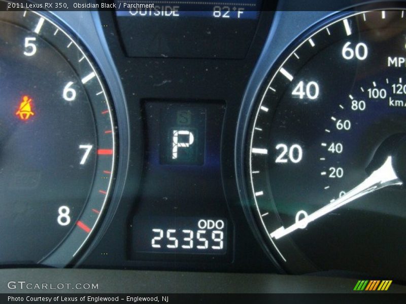 Obsidian Black / Parchment 2011 Lexus RX 350