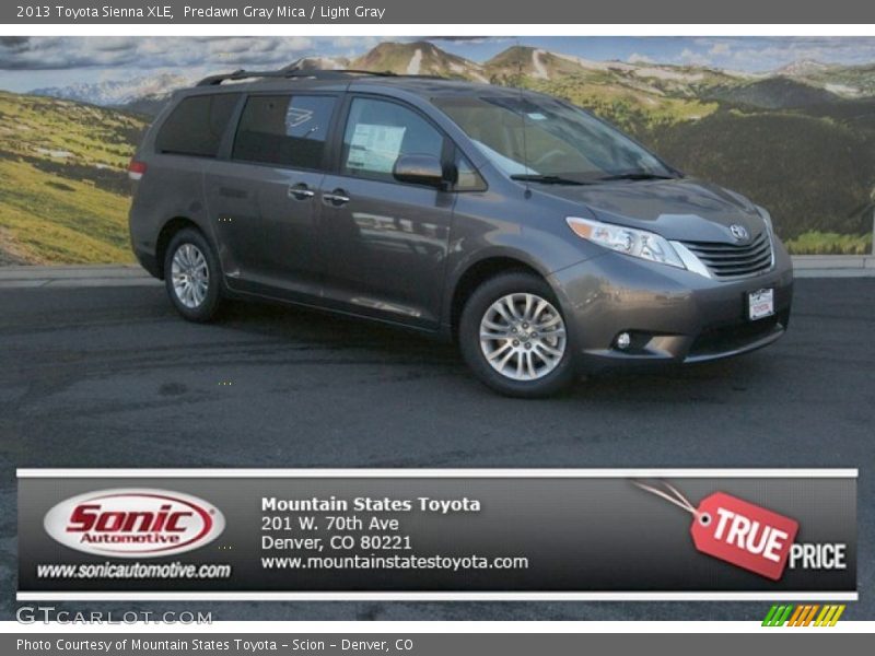 Predawn Gray Mica / Light Gray 2013 Toyota Sienna XLE