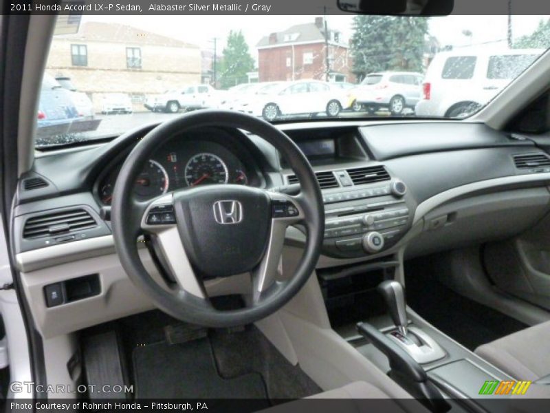Alabaster Silver Metallic / Gray 2011 Honda Accord LX-P Sedan