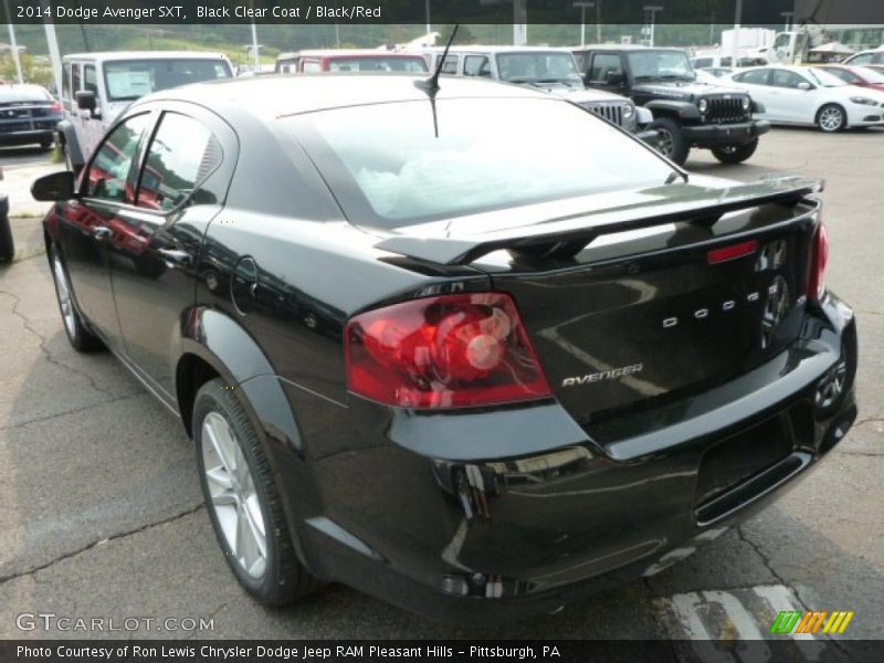 Black Clear Coat / Black/Red 2014 Dodge Avenger SXT