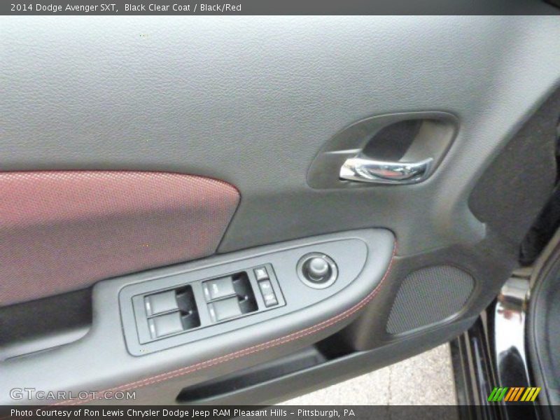 Black Clear Coat / Black/Red 2014 Dodge Avenger SXT