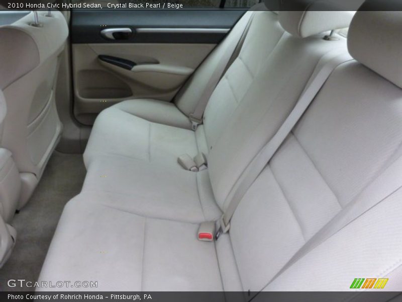 Crystal Black Pearl / Beige 2010 Honda Civic Hybrid Sedan