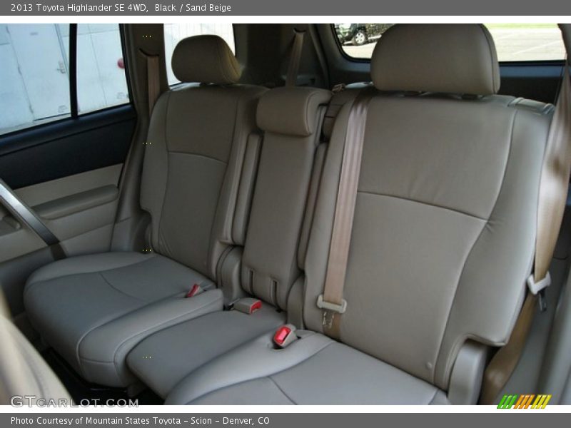Rear Seat of 2013 Highlander SE 4WD