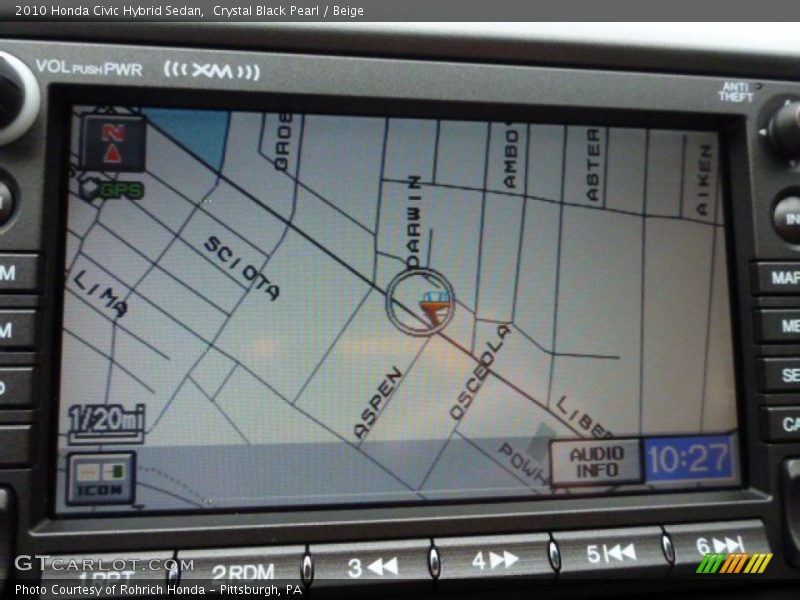 Crystal Black Pearl / Beige 2010 Honda Civic Hybrid Sedan