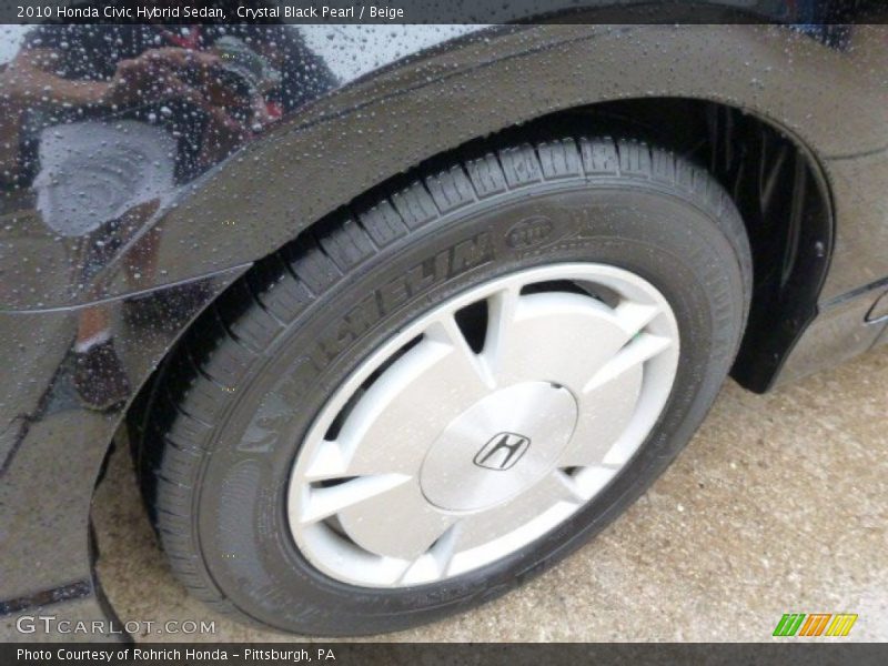 Crystal Black Pearl / Beige 2010 Honda Civic Hybrid Sedan