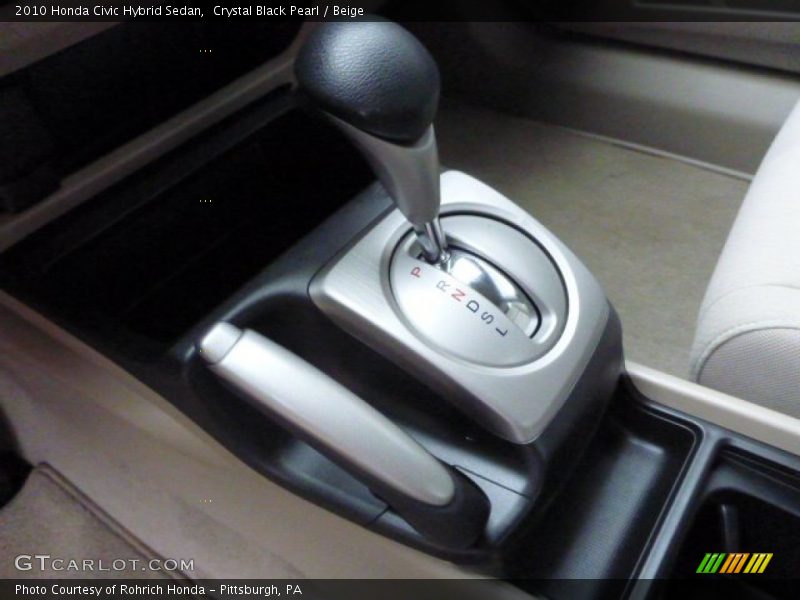 Crystal Black Pearl / Beige 2010 Honda Civic Hybrid Sedan