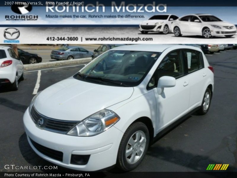 Fresh Powder / Beige 2007 Nissan Versa SL