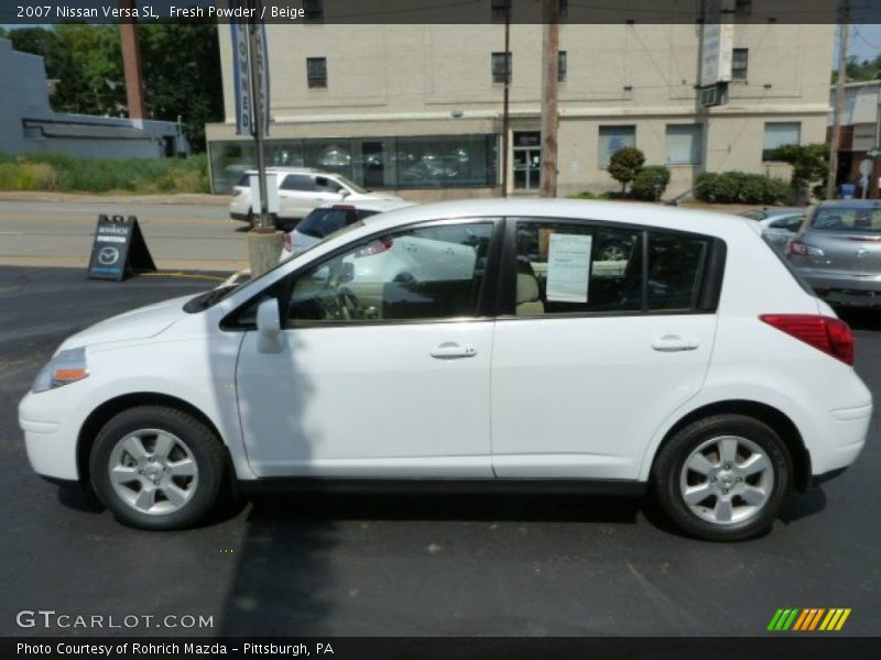 Fresh Powder / Beige 2007 Nissan Versa SL