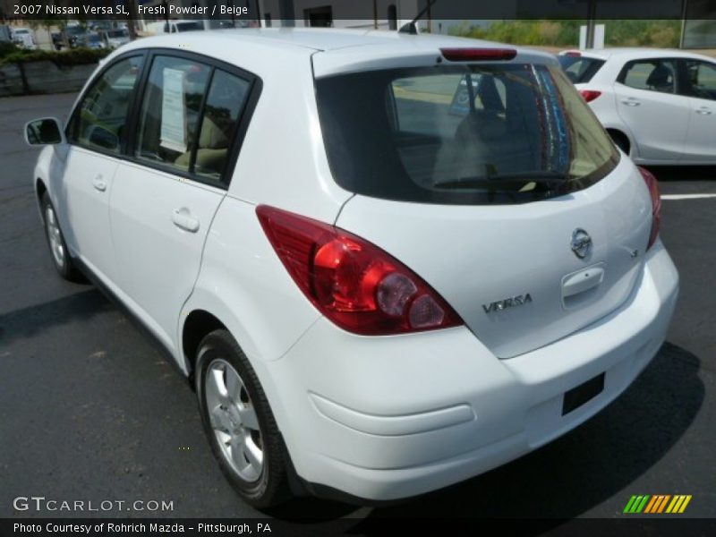 Fresh Powder / Beige 2007 Nissan Versa SL