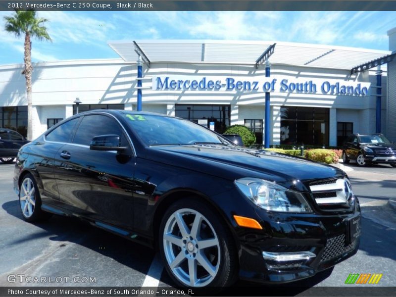 Black / Black 2012 Mercedes-Benz C 250 Coupe