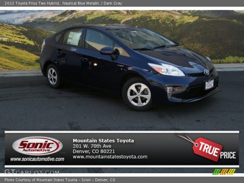 Nautical Blue Metallic / Dark Gray 2013 Toyota Prius Two Hybrid