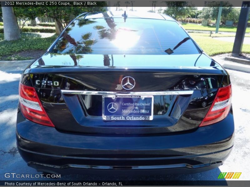 Black / Black 2012 Mercedes-Benz C 250 Coupe