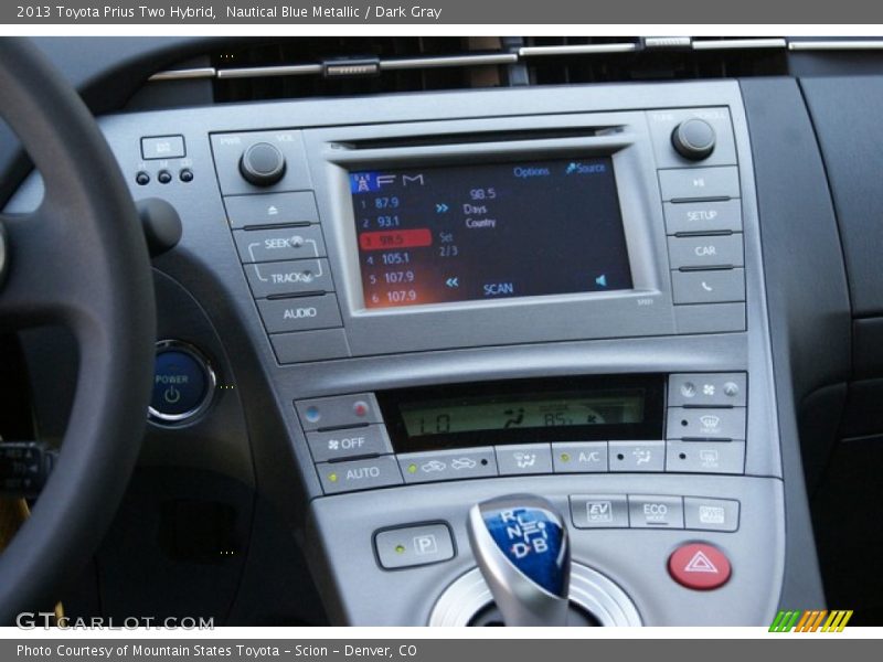 Nautical Blue Metallic / Dark Gray 2013 Toyota Prius Two Hybrid