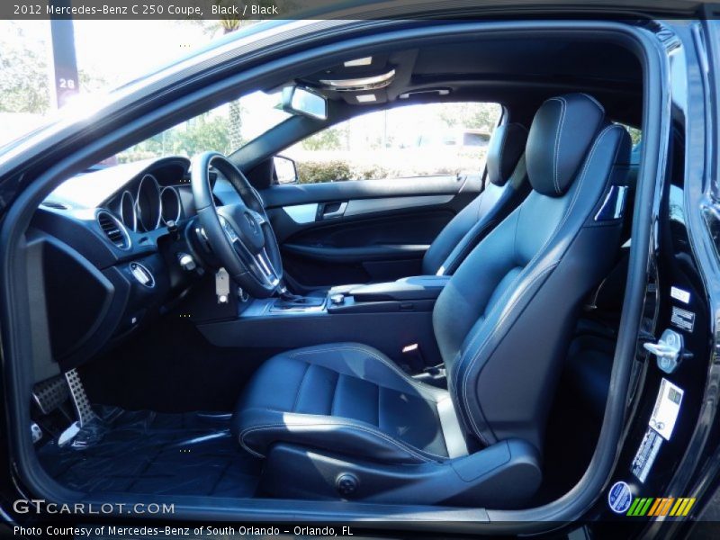 Front Seat of 2012 C 250 Coupe
