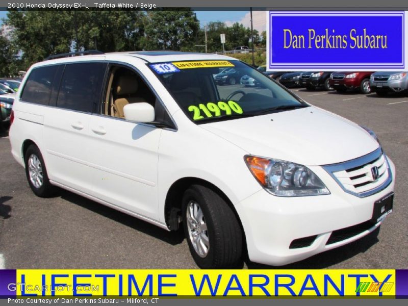 Taffeta White / Beige 2010 Honda Odyssey EX-L