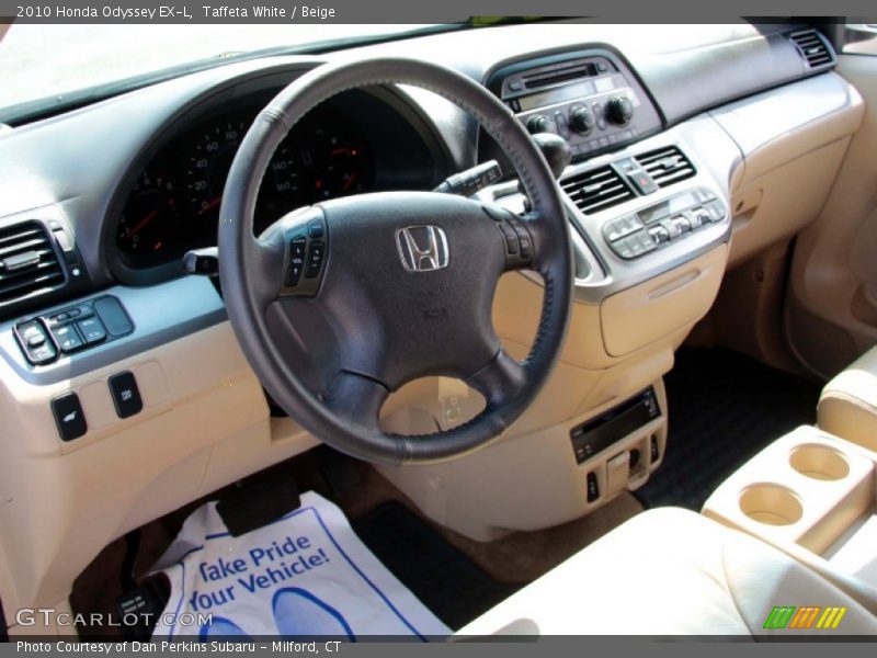 Taffeta White / Beige 2010 Honda Odyssey EX-L