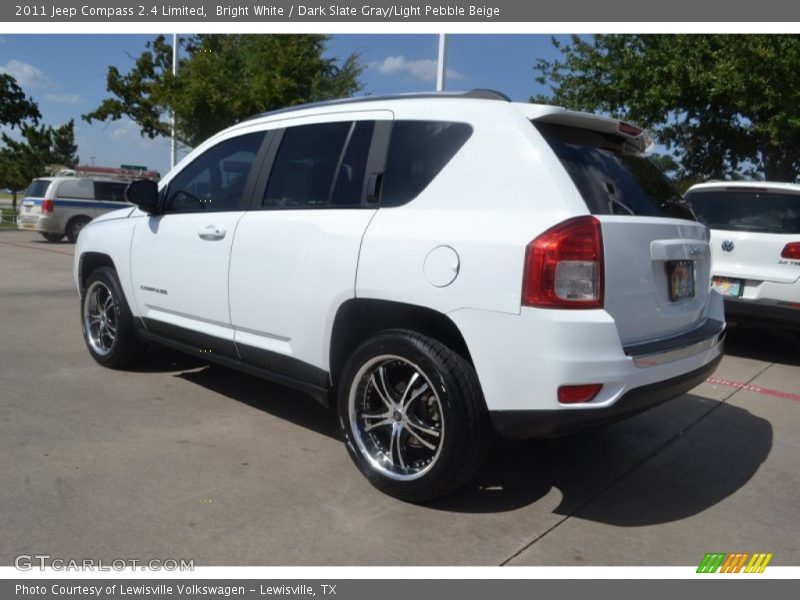Bright White / Dark Slate Gray/Light Pebble Beige 2011 Jeep Compass 2.4 Limited