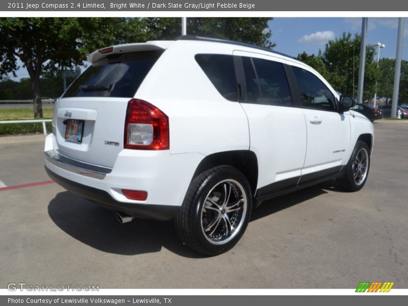 Bright White / Dark Slate Gray/Light Pebble Beige 2011 Jeep Compass 2.4 Limited