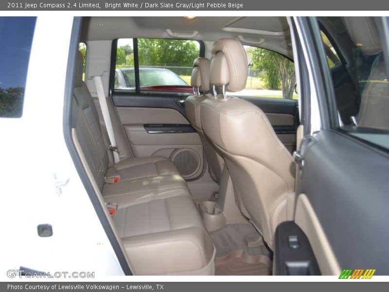 Bright White / Dark Slate Gray/Light Pebble Beige 2011 Jeep Compass 2.4 Limited