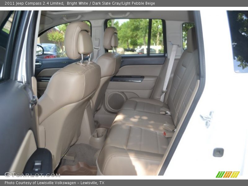 Bright White / Dark Slate Gray/Light Pebble Beige 2011 Jeep Compass 2.4 Limited