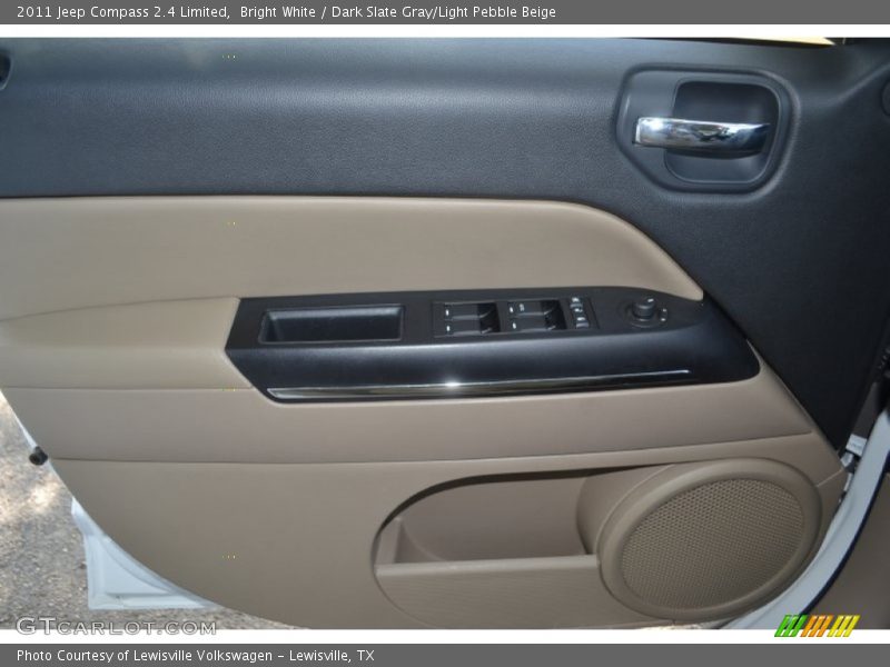 Bright White / Dark Slate Gray/Light Pebble Beige 2011 Jeep Compass 2.4 Limited