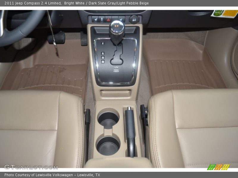 Bright White / Dark Slate Gray/Light Pebble Beige 2011 Jeep Compass 2.4 Limited