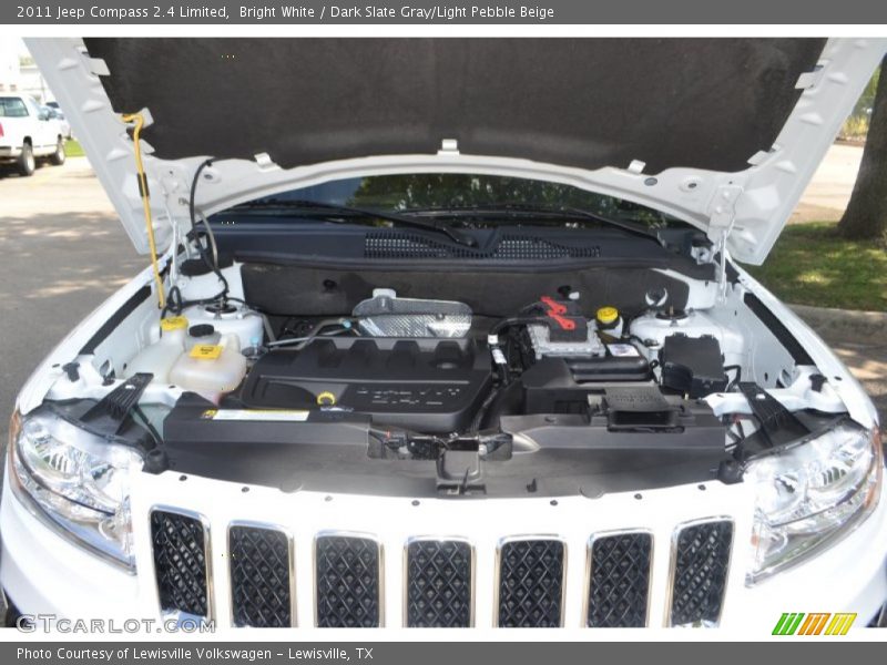 Bright White / Dark Slate Gray/Light Pebble Beige 2011 Jeep Compass 2.4 Limited