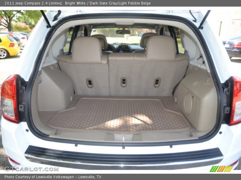 Bright White / Dark Slate Gray/Light Pebble Beige 2011 Jeep Compass 2.4 Limited