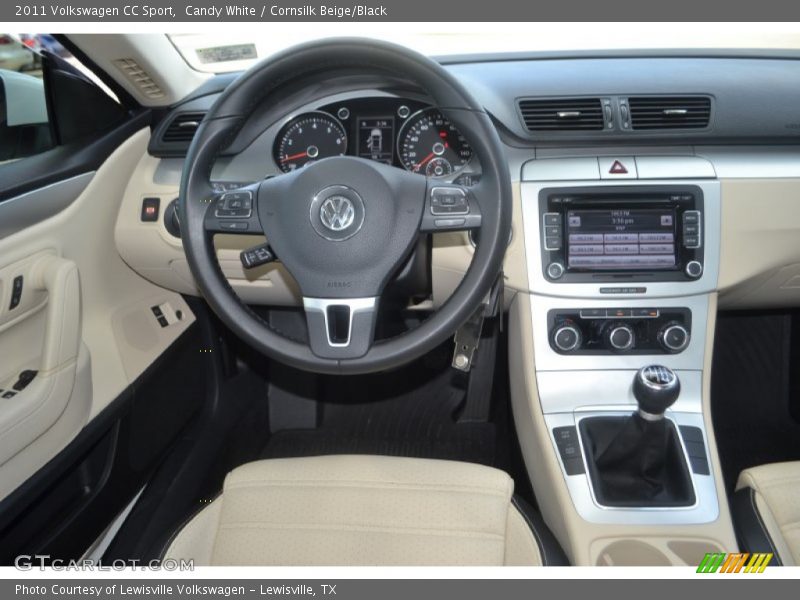 Candy White / Cornsilk Beige/Black 2011 Volkswagen CC Sport