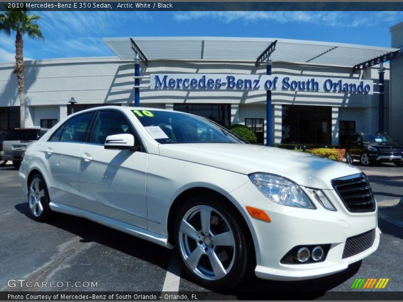 Arctic White / Black 2010 Mercedes-Benz E 350 Sedan