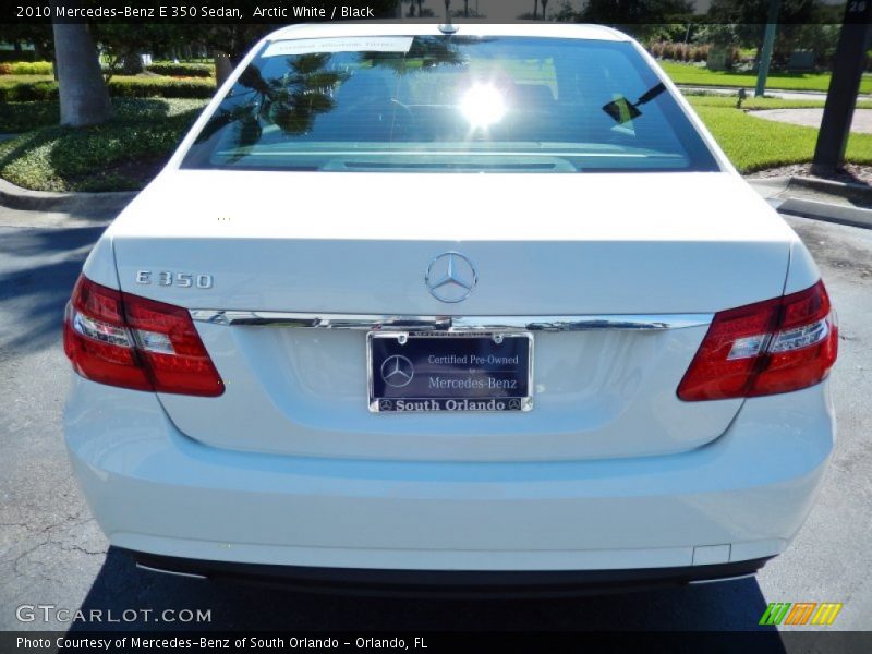 Arctic White / Black 2010 Mercedes-Benz E 350 Sedan