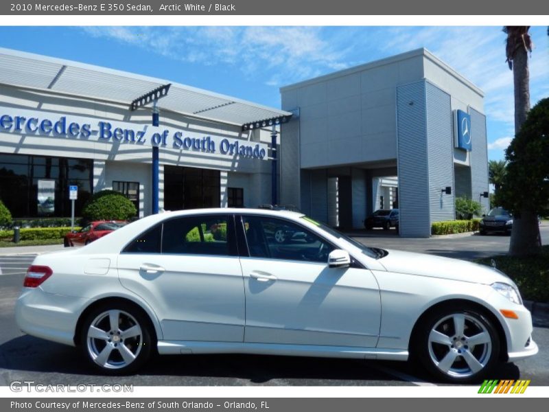 Arctic White / Black 2010 Mercedes-Benz E 350 Sedan