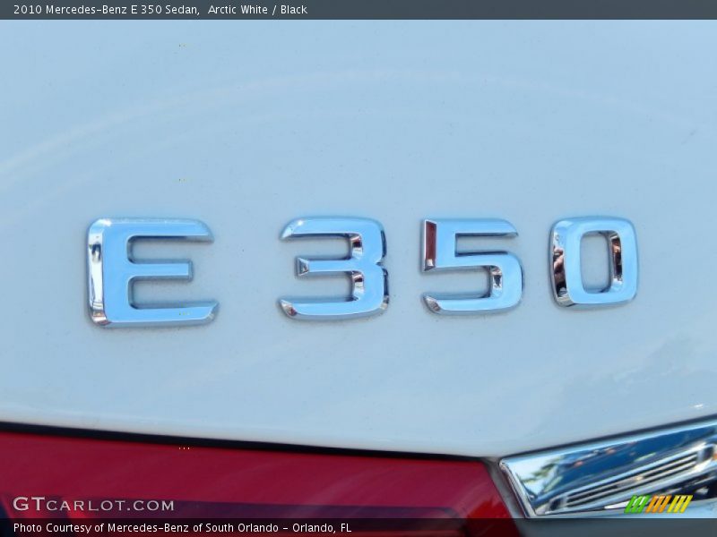Arctic White / Black 2010 Mercedes-Benz E 350 Sedan