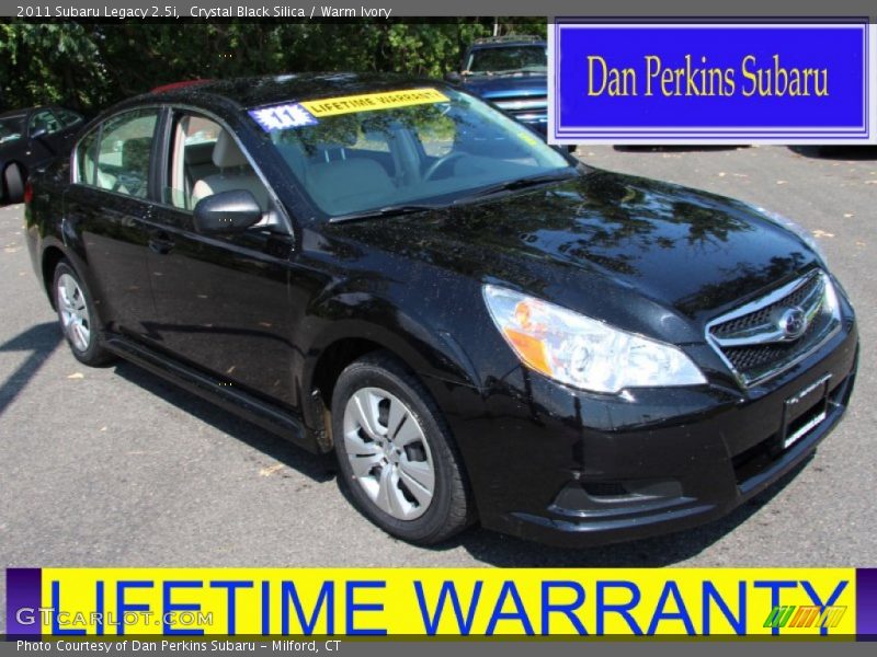 Crystal Black Silica / Warm Ivory 2011 Subaru Legacy 2.5i
