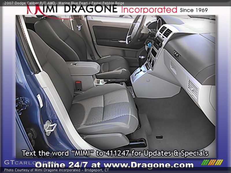 Marine Blue Pearl / Pastel Pebble Beige 2007 Dodge Caliber R/T AWD