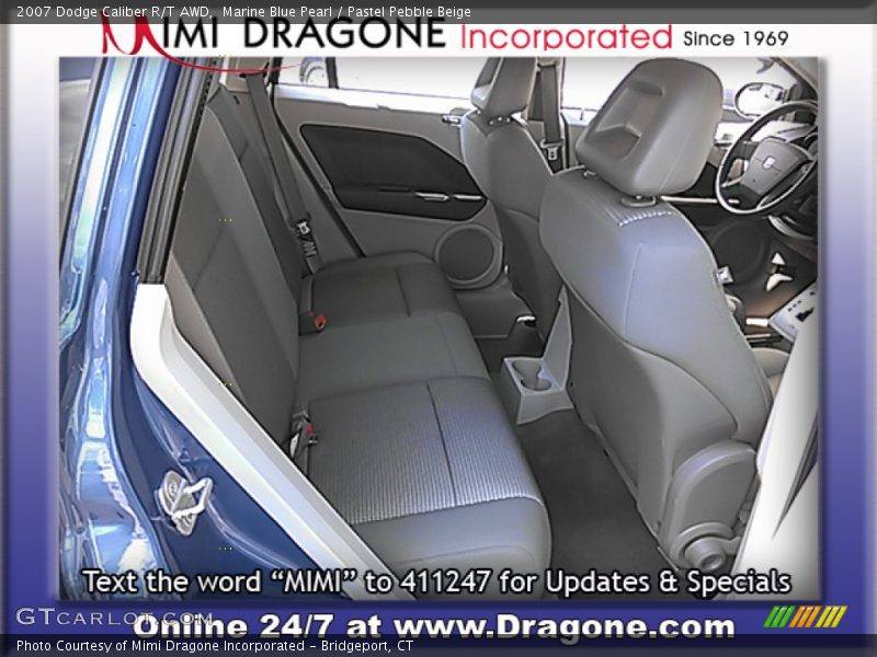 Marine Blue Pearl / Pastel Pebble Beige 2007 Dodge Caliber R/T AWD