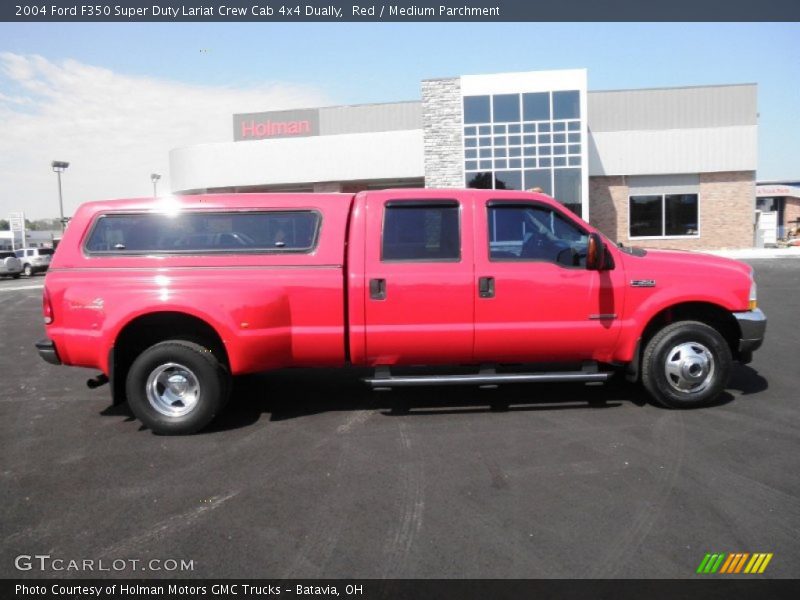 Red / Medium Parchment 2004 Ford F350 Super Duty Lariat Crew Cab 4x4 Dually