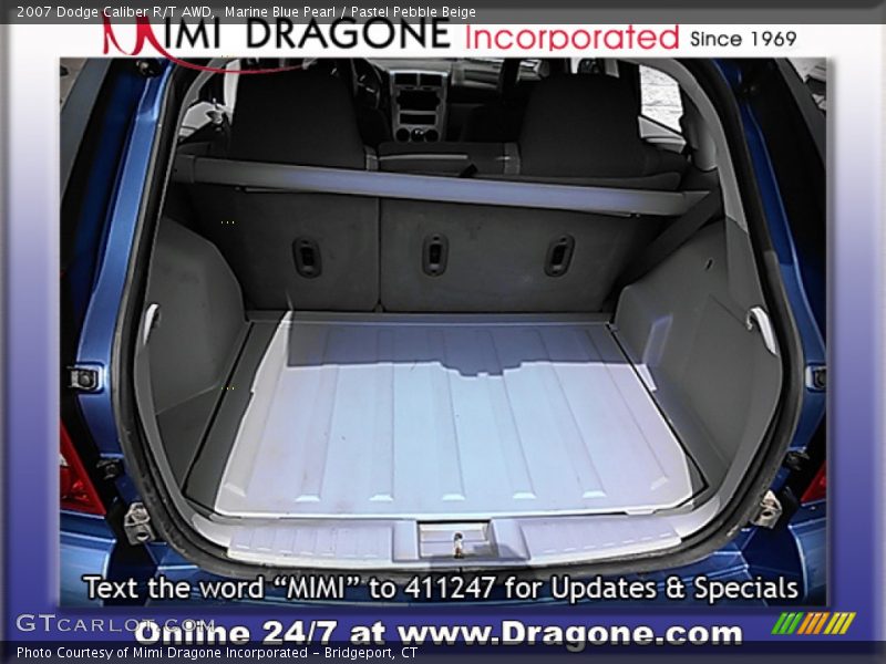 Marine Blue Pearl / Pastel Pebble Beige 2007 Dodge Caliber R/T AWD