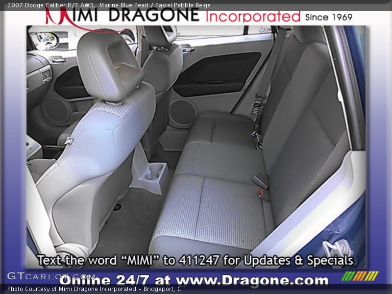 Marine Blue Pearl / Pastel Pebble Beige 2007 Dodge Caliber R/T AWD