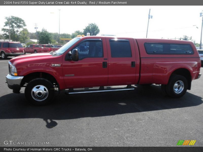 Red / Medium Parchment 2004 Ford F350 Super Duty Lariat Crew Cab 4x4 Dually