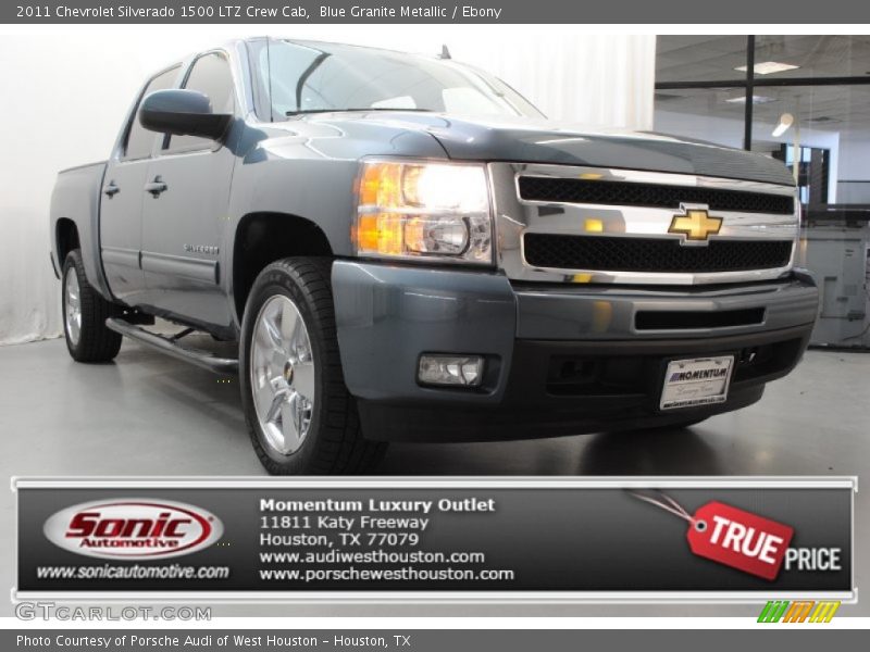 Blue Granite Metallic / Ebony 2011 Chevrolet Silverado 1500 LTZ Crew Cab