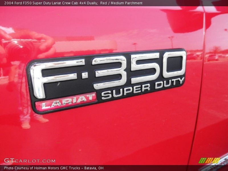 Red / Medium Parchment 2004 Ford F350 Super Duty Lariat Crew Cab 4x4 Dually