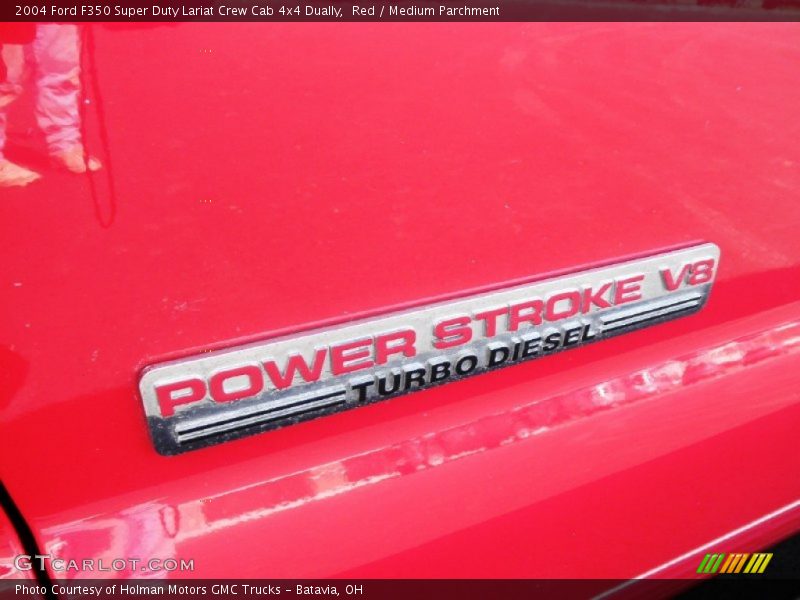 Red / Medium Parchment 2004 Ford F350 Super Duty Lariat Crew Cab 4x4 Dually