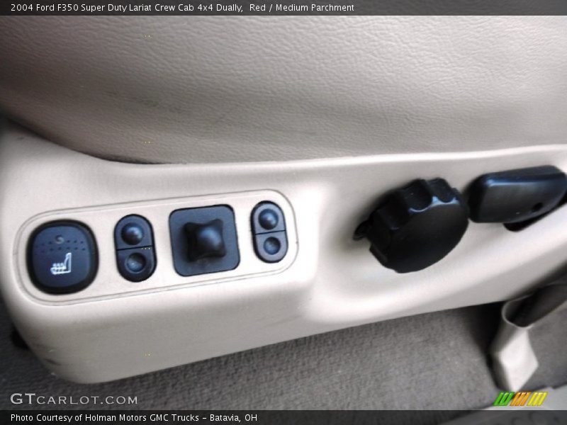 Red / Medium Parchment 2004 Ford F350 Super Duty Lariat Crew Cab 4x4 Dually