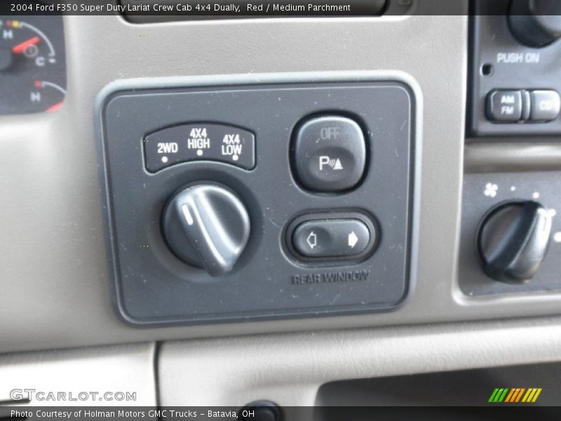 Red / Medium Parchment 2004 Ford F350 Super Duty Lariat Crew Cab 4x4 Dually