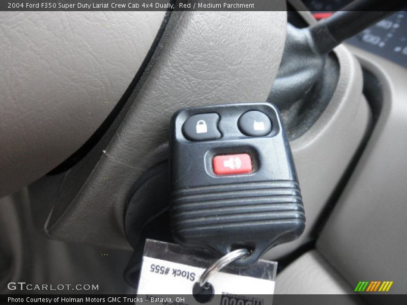 Red / Medium Parchment 2004 Ford F350 Super Duty Lariat Crew Cab 4x4 Dually