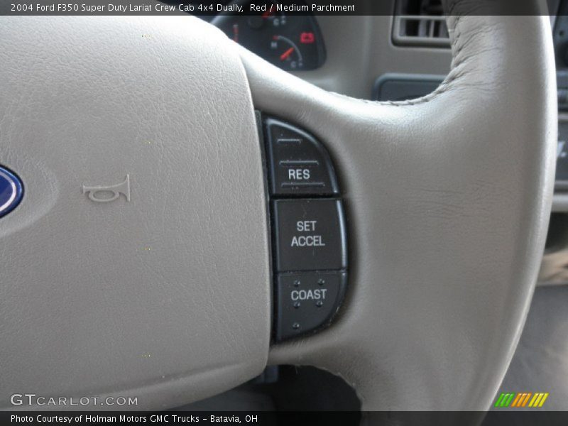 Red / Medium Parchment 2004 Ford F350 Super Duty Lariat Crew Cab 4x4 Dually