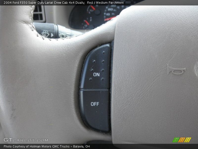 Red / Medium Parchment 2004 Ford F350 Super Duty Lariat Crew Cab 4x4 Dually