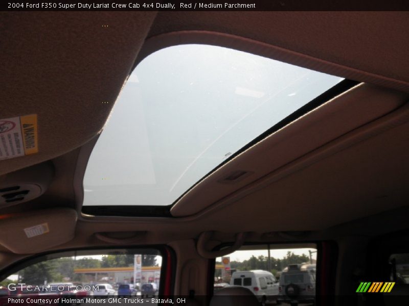 Red / Medium Parchment 2004 Ford F350 Super Duty Lariat Crew Cab 4x4 Dually